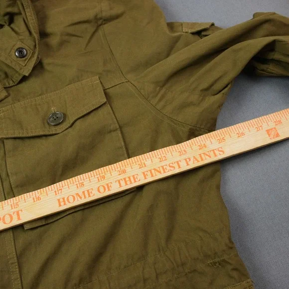 J. Crew M-65 Style Military Field Jacket in OD Green w/ built-in hood. - Picture 5 of 13